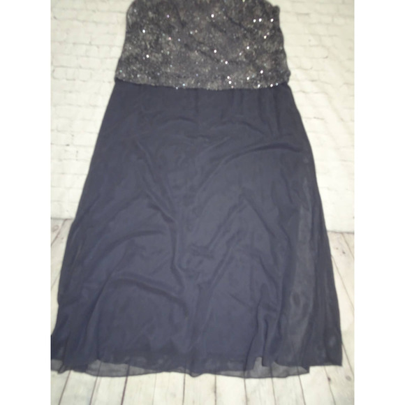 Alex Evenings Women's Empire Waist Dress Smoke/Glitter Dress, 20W No Tags - Picture 3 of 8